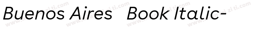 Buenos Aires   Book Italic字体转换